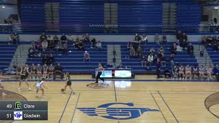 Gladwin VS Clare Girls Varsity Basketball [upl. by Nahtannoj]