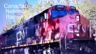 CN Freight Train In Vernon  BC  Canada 2024 [upl. by Yniattirb]