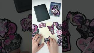 Full of dark Gothic atmosphereasmr kindle sticker christmas gothic diy handmade pink black [upl. by Cleary376]