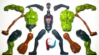 Avengers toys assemble black spider vs hulk smash vs sirenhead superhero [upl. by Myna978]