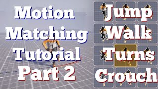 Motion Matching Advanced Tutorial  Jump Turn in Place Walk Crouch Unreal Engine 54 [upl. by Aistek]