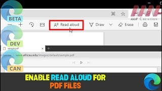 How to Enable Read Aloud for PDF Files in Microsoft Edge Chromium [upl. by Senaj]