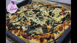 Ich liebe Pizza mit Spinat Schafskäse und Schimmelkäse das ist mein favorit [upl. by Erin]