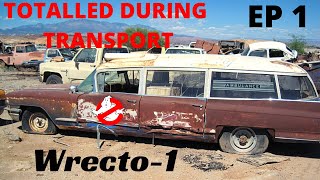 Abandoned ECTO1 SAVED FROM THE CRUSHER Can i save it ECTO1 BUILD EP 1 [upl. by Joellyn]