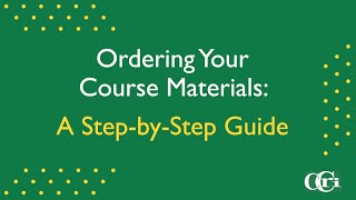 Ordering Course Materials Online [upl. by Rube585]