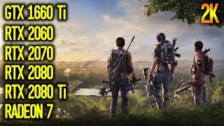 1440p The Division 2 GTX 1660 Ti vs RTX 2060 vs RTX 2070 vs RTX 2080 vs RTX 2080 Ti vs Radeon 7 [upl. by Geralda]