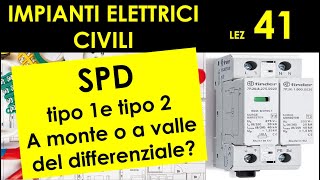 41SPD tipo 1 tipo 2 e combinati Installazione a monte o a valle rispetto al differenziale [upl. by Fannie]