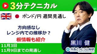 ポンド円見通し「方向感なし、 レンジ内での推移か？」見通しズバリ！3分テクニカル分析 週間見通し 2023年11月3日 [upl. by Inan247]