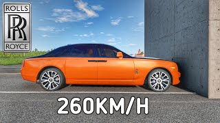 RollsRoyce Ghost vs Wall 260KMH  Crash Test [upl. by Rodmur]