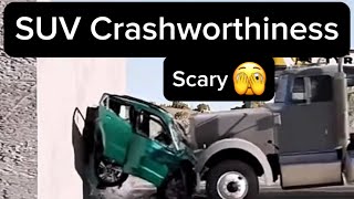 SUV Crashworthiness  SCARY 🫣 [upl. by Llerehc]