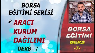 BORSA EĞİTİMİ  DERS  7  ARACI KURUM DAĞILIMI NEDİR   teknikanalist teknikanaliz borsaeğitimi [upl. by Liahcim]