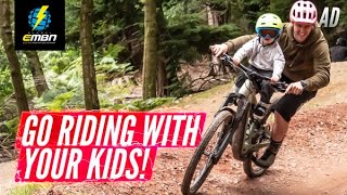 The Best Way To Go EMountain Biking With Kids  Using A Child Seat Or Tow Rope For Fun On The Trail [upl. by Austina]