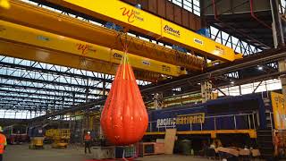 Dynamic Rigging  Water Load Bag Gantry Crane Test [upl. by Aninay]