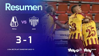 Tolima vs Junior resumen y goles  Liga BetPlay Dimayor 20232  Cuadrangulares  Fecha 1 [upl. by Ynos]