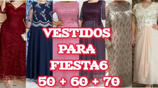 VESTIDOS DE FIESTAS PARA SEÑORAS DE 50 60 2024 [upl. by Nims]