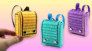 DIY Miniature Craft  Mini School Bag [upl. by Vena]