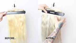 Toning Hair Extensions With Shampoo [upl. by Neik]