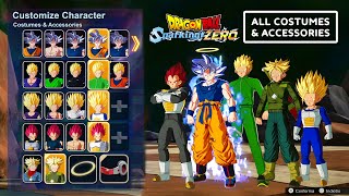 DRAGON BALL Sparking ZERO – All Character Customization Costumes amp Accessories Full Roster [upl. by Pauli]