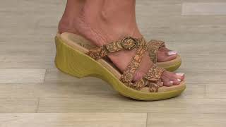 Alegria Leather Slide Sandals  Roux on QVC [upl. by Eldnar]