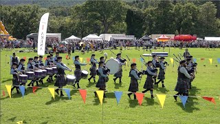 Burntisland amp District NJ Pipe Band competing during the 2022 Pitlochry Highland Games [upl. by Vickey]