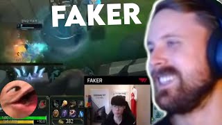 Forsen Reacts  faker multitasking 😳 [upl. by Eneleoj]