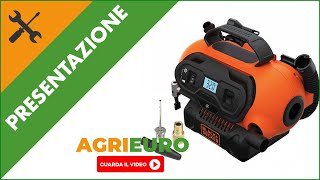 Compressore aria portatile Oilless Multialimentazione Black amp Decker BDCINF18NQS  presentazione [upl. by Naux]