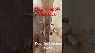 Door lock 🔒 part 5 shorts carpenterwork explore wood skills home doorlock [upl. by Yelyr]