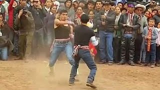 Takanakuy Peruvian fight club festival to solve disputes before the New Year [upl. by Hartman]