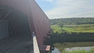 Bridges of Madison County  Hogback Covered Bridge coveredbridge roadtripping iowa [upl. by Ketti]