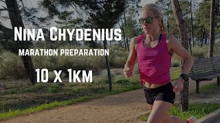 Nina Chydenius  10 x 1km Intervals Seville Marathon Preparation [upl. by Pratte]