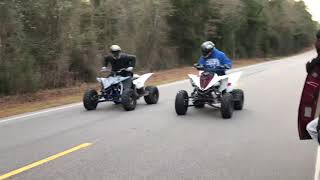 YFZ 450 vs Raptor 700r SE [upl. by Feldt]