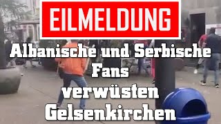 Schlägerei in Gelsenkirchen EM Randale von Albanischen Serbischen und Englischen Fans [upl. by Etteve774]