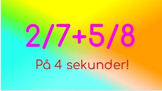 Addera och subtrahera bråk enkelt  Smart addition och subtraktion av Bråk [upl. by Ecirpac]