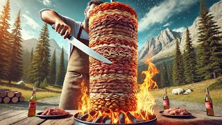 Layered Doner Kebab with Chicken amp Beef  Uncle’s Special Recipe for Family doner food village [upl. by Chivers990]