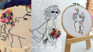 Floral Hand Embroidery Art  Free pattern to Print [upl. by Noet77]