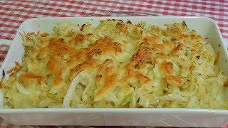 Receta de repollo salteado y gratinado muy fácil rápido y delicioso [upl. by Terrence]