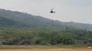 HELICOPTER ROBINSON R44 SLING LOAD EXERCISE  GENESA FLIGHT ACADEMY Part 2 [upl. by Bellanca]