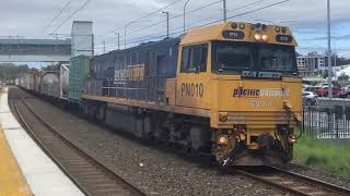 Pacific National PN010 Passing Carseldine Train Station Platform 3 [upl. by Boniface]