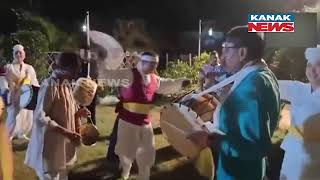 Former Odisha CM Giridhar Gamang Performs With Korean Troops At The Chilika Shelduck Festival [upl. by Orodoet]