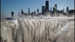 Vórtice PolarOla de frío congela Chicago increíbles imágenes EEUU 2019 [upl. by Drareg]