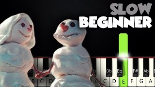 Snowman  Sia  SLOW BEGINNER PIANO TUTORIAL  SHEET MUSIC by Betacustic [upl. by Johan704]