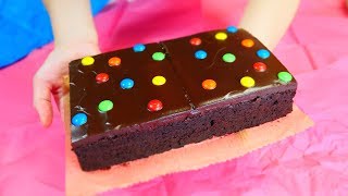 Homemade Giant Cosmic Brownie  It looks like  でっかいコズミックブラウニー （っぽいもの） [upl. by Mickelson]