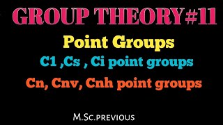 Group Theory C1CsCiCnCnvCnh point groupsNOBLECHEMISTRY [upl. by Airdna]