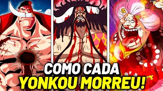 ENTENDA COMO CADA YONKOU MORREU EM ONE PIECE  HISTÓRIA COMPLETA [upl. by Inar]