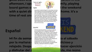 🌟 Lectura en Inglés My Perfect Weekend  Mejora tu Comprensión con Historias Cortas en Inglés 📚 [upl. by Samuel]