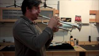 Harrelson HT5 Trumpet in Silver DEMO VIDEO [upl. by Leamaj208]