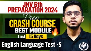 JNV Class 6th Preparation LECT 5 English Language Test  JNVST Exam 2024 JNV Preparation 2024 [upl. by Notrom117]