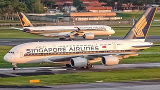 1 HOUR of GREAT Plane Spotting at SINGAPORE CHANGI AIRPORT  747 A380 787 A350 [upl. by Lot]