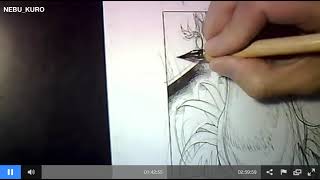 Yusuke Murata Live Drawing Shiryu manga Pannel One Punch Man 125 [upl. by Norraj]