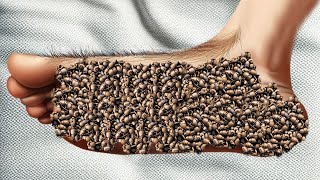 ASMR Animation Treatment  Foot Sole Maggots [upl. by Symons]